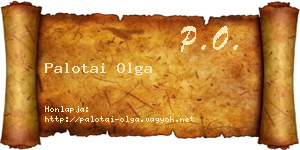 Palotai Olga névjegykártya